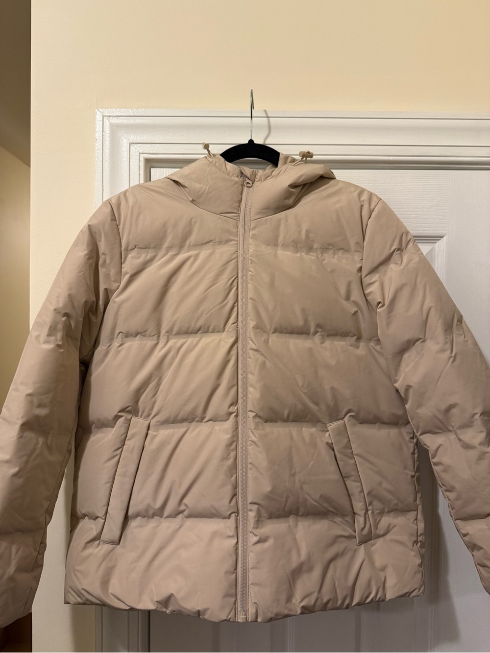 NWOT Cole Haan Hooded Puffer Jacket in Beige